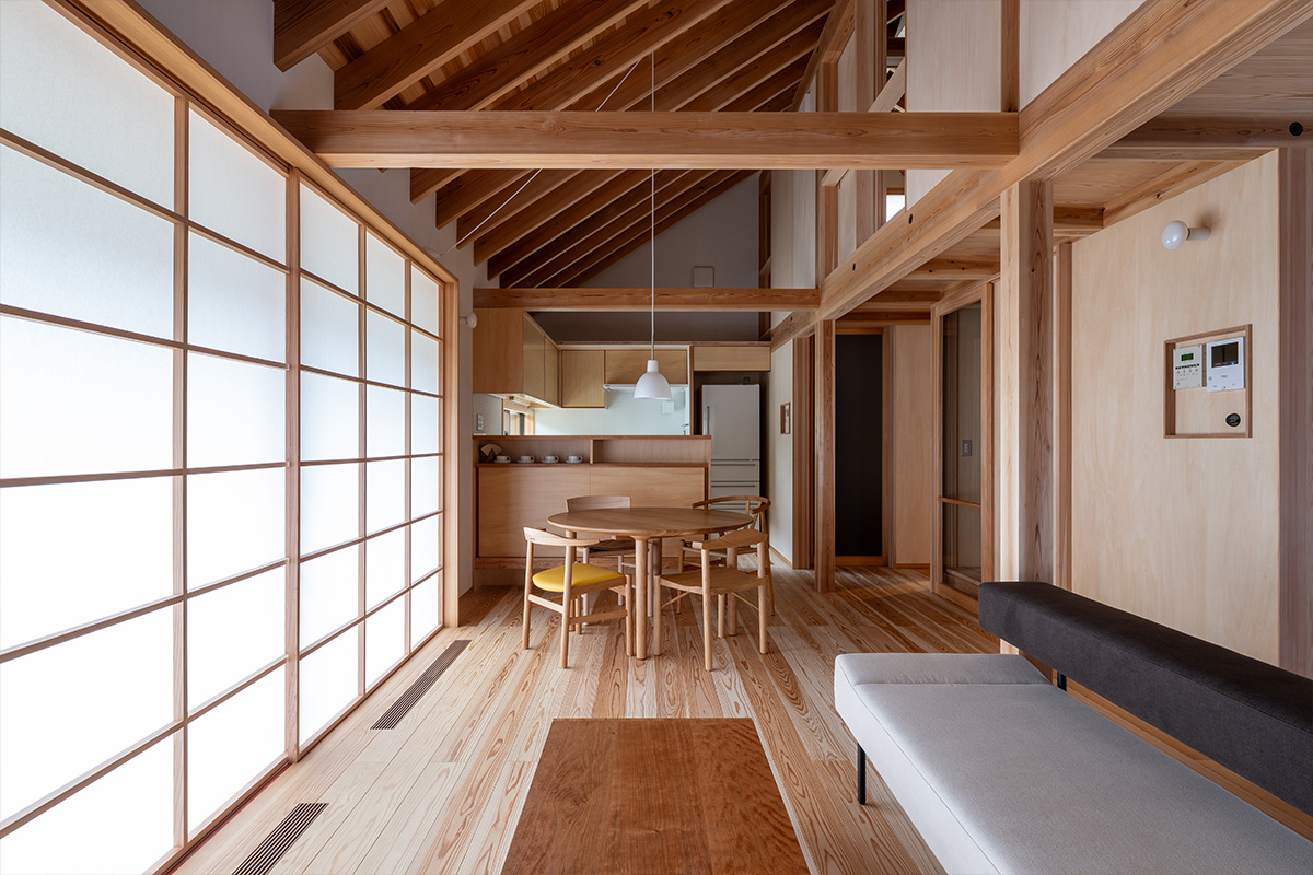 atelier Ming i-works4.0 自然素材の家 リビングダイニング